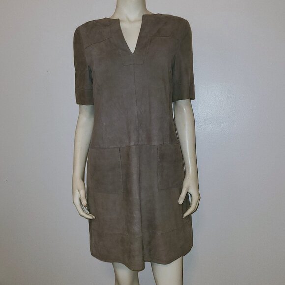 W BY WORTH Suede/Leather Shift Dress, Size 6 - Picture 1 of 7